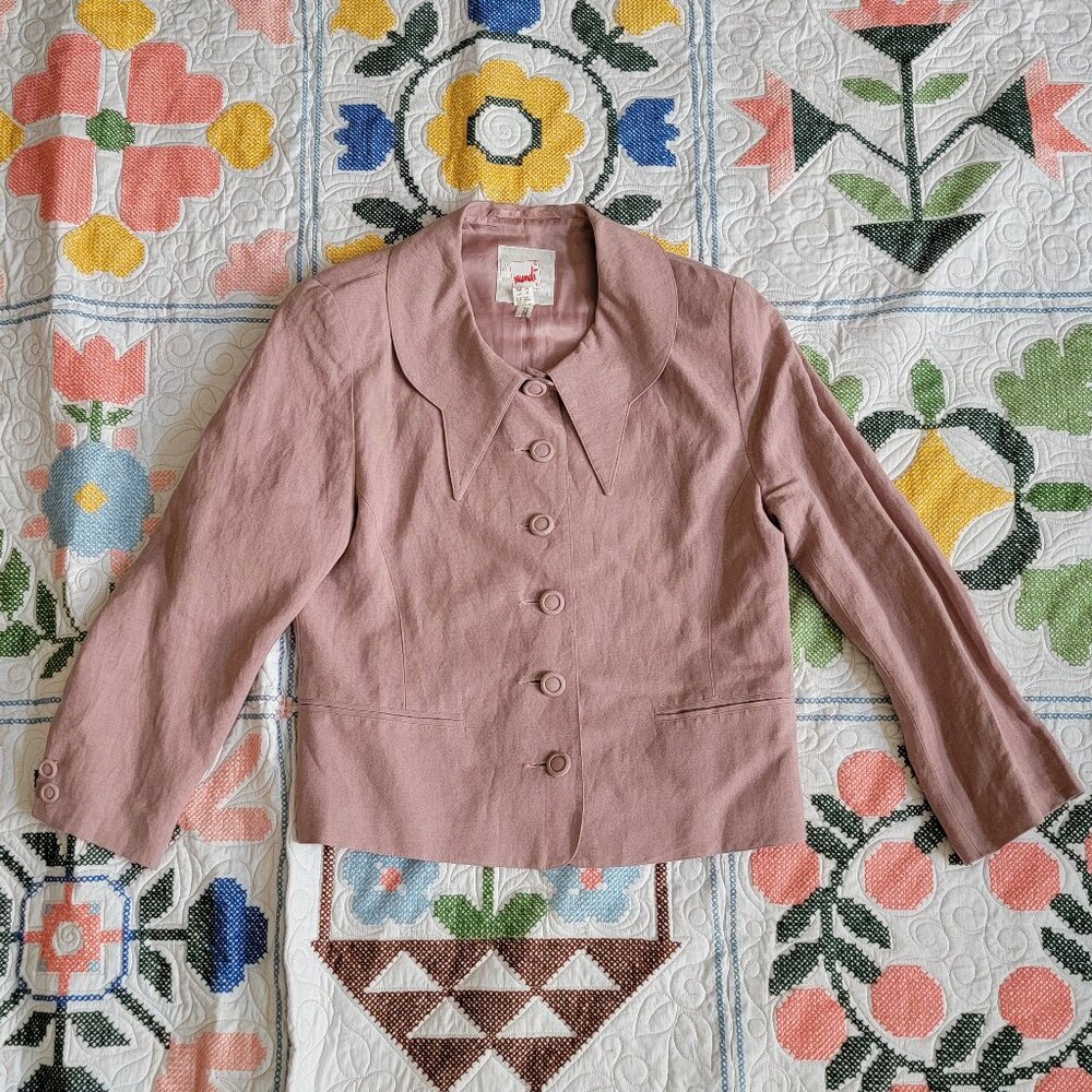 European Vintage Mandi Pink Blazer Women's 42